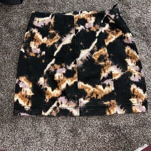 Free People Modern Denim Tie Dye Mini Skirt